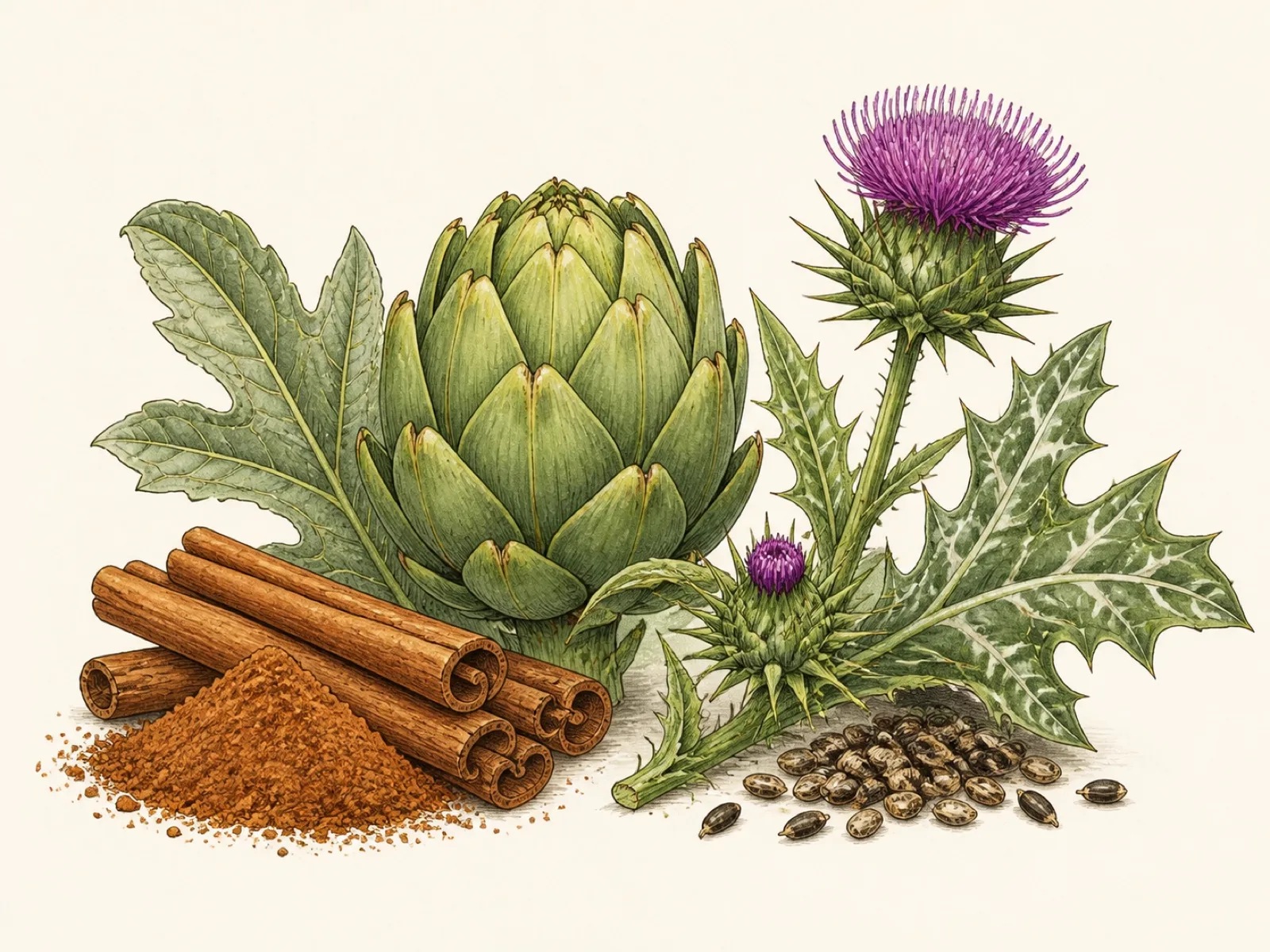 Cinnamomum cassia + Silybum marianum